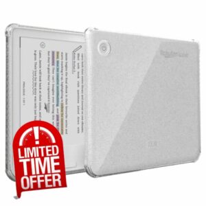 TUDIA SKN Designed for Kobo Libra Colour Case (2024) Cover 7"– [Reinforced Corner] Shockproof Anti-Yellowing Lightweight Clear Back Snug Fit TPU Bumper (Clear Glitter)