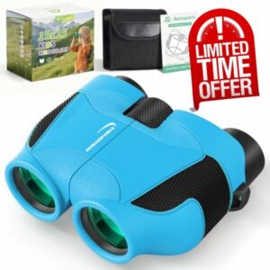 Compact Binoculars for Kids & Adults - Aurosports 15x25 Small Kids Binoculars for Bird Watching