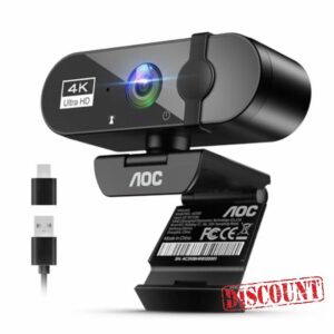 AOC Webcam for PC with Microphone