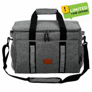 35L Cool Bag Picnic Bag thicken lunch bag- Foldable Waterproof Leakproof Keep Warm and Cold bag for Drinks & Food - Fit Camping