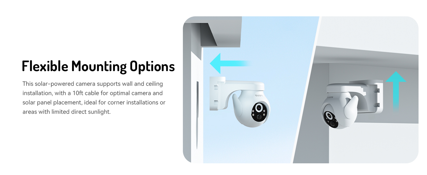 Text reads 'Flexible Mounting Options'. Shows multiple mounting configurations for a monitor or display mounting system.