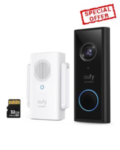 eufy Security Video Doorbell Wireless S220 2K (Battery-Powered) with Chime