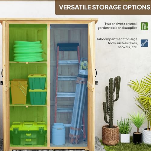 Outdoor Tool Shed with Double Doors