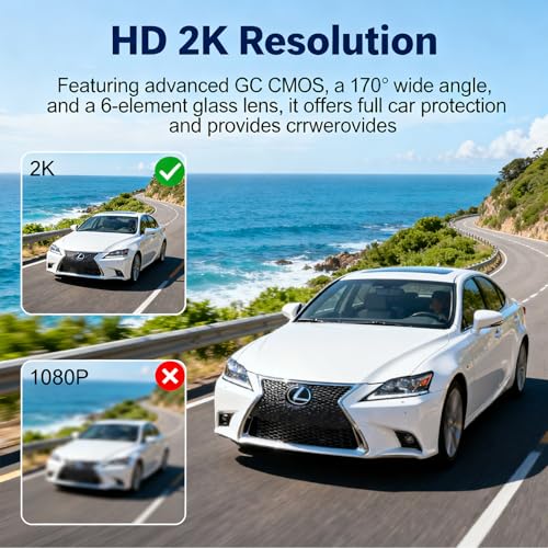 Dash Cam Front with UHD 1440P