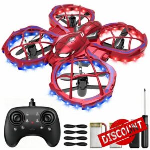Spider Mini Drone for Kids Beginners - Cool Throw to Go RC Quadcopter with LED Lights