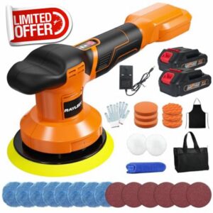 Cordless Car Buffer Polisher with 2*21V 2.0Ah Batteries