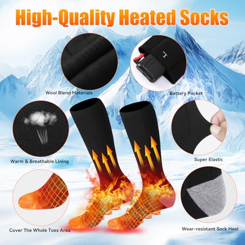 Electric Socks Thermal Foot Warmer Socks for Winter Outdoor Sports