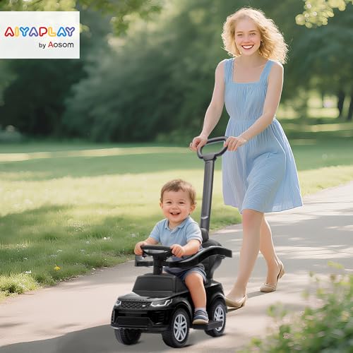 2-in-1 Baby Push Car with Removable Push Handle