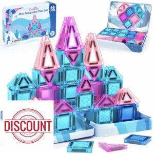 Dreamon 68 PCS Mini Magnetic Tiles Set