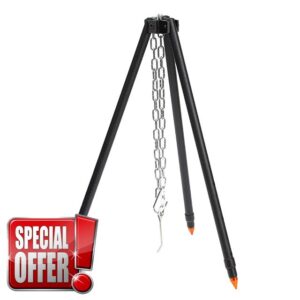 Outdoor Camping Campfire Tripod - Heavy Duty Cooking Tripod Rack