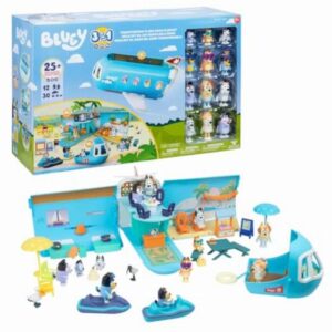 Bluey 3-in-1 Transforming Plane Mega Playset with 12 Figures
