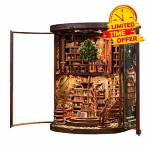 3D DIY Book Nook Wisdom Rings Book Repository