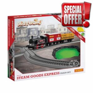 Hornby R9361M Playtrains Steam Goods Express Train Set - Kids Toy Trains for Ages 5+
