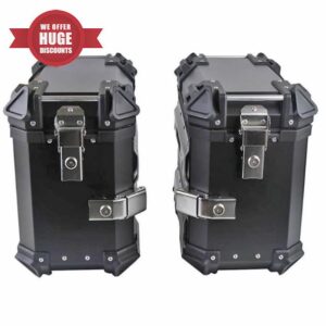 Garvee 1 Pair Universal Motorcycle Aluminium Side Case Set
