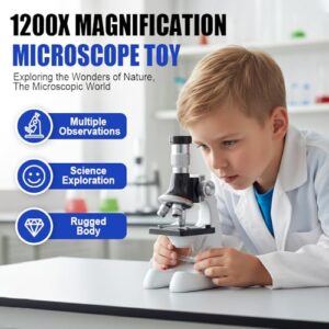 2025 New 100X-1200X High-Power Science Microscope Kit