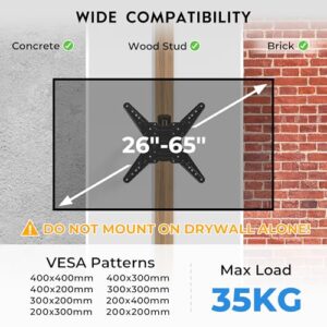 Full Motion Tilt and Swivel TV Wall Mount with 950mm Extension