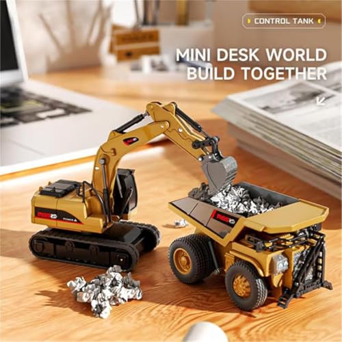 1/64 Premium Alloy Mini Rechargeable Remote Control Construction Vehicle Set Forklift