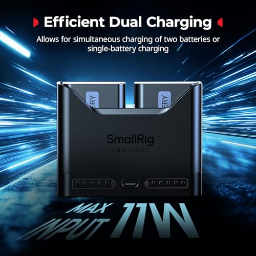 2h Dual Slot Camera Charger with 11W USB-C Port