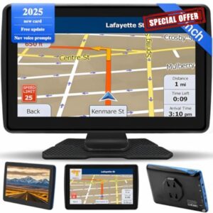 Sat Nav for Car/Truck/HGV - 7 Inch GPS Navigation UK 2025 with Lifetime Free Maps Updates