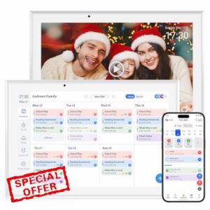 Digital Calendar 10.1" & Chore Chart Smart Touchscreen Interactive Display for Family Schedules