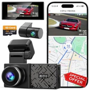 Dash Cam Front and Rear 4K+2.5K