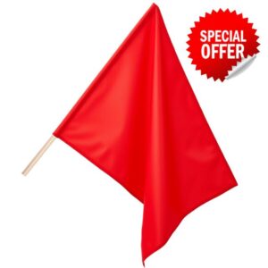 24x30 Inch Red Racing Flag with 30" Pole - Auto Racing Sports Flags for Track Events