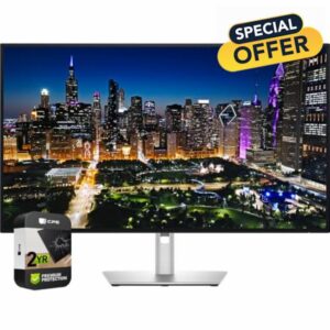 Dell DELL-U3225QE UltraSharp 32" 4K UHD 120Hz 16:9 IPS Black Monitor Bundle with 2-Year CPS Enhanced Protection Package