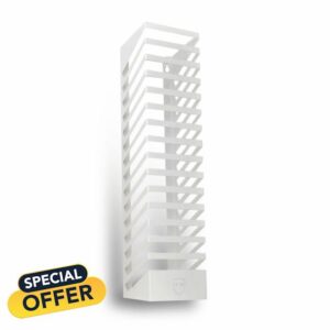 Wall Mount Games Storage Tower Rack – 15 Slot White Display Unit Compatible with Xbox