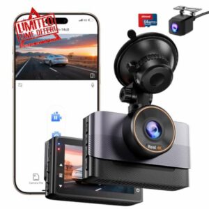 Dash Cam Front and Rear 4K+1080P