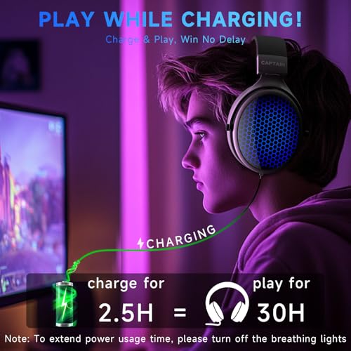2.4GHz Gaming Headphones with Mic