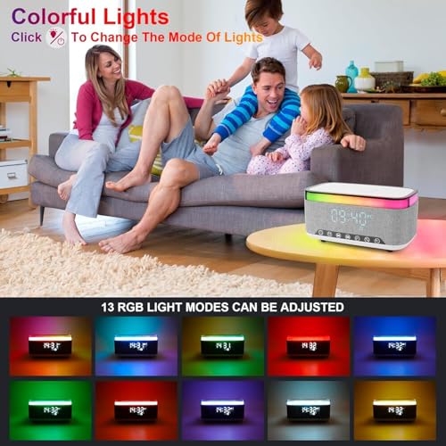 Atmosphere Digital Alarm Clocks with 15W Wireless Charger
