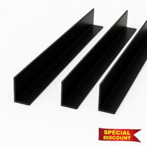 3 x Black 1 Metre UPVC Plastic Rigid Angle 70 x 30mm Corner Cover Trim 90 Degree