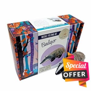 Wild Forest Felts Badger Needle Felting Kit Craft Gift Wildlife Fibre A