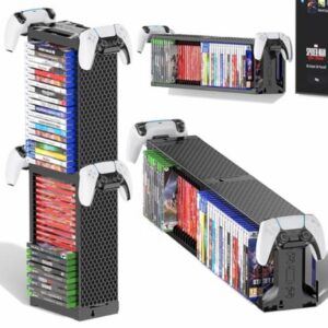 Video Game Disc Rack Tower Storage Holder Stand Universal for PS5/PS4/ XBOX One/Series/Nintendo Switch Game
