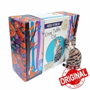 Wild Forest Felts Tabby Cat Needle Felting Kit Craft Gift Animal Fibre A