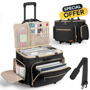 Housolution Rolling Teacher Bag with Wheels