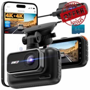 IIWEY Dual Channel 4K Dash Cam Front Rear