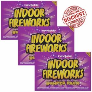 3 x Indoor Fireworks Selection Packs - A Collection of 8 different Nostalgic Novelty Pyrotechnics - CAT F1 Low Hazard