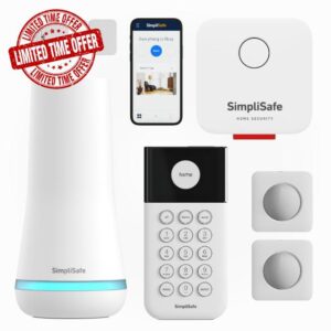 SimpliSafe Wireless Home Security Systems | 7 Piece Smart Home Alarm Systems | Mobile App & Works with Alexa | Professional Monitoring Available | Easy DIY Install