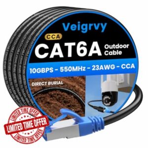 Cat 6A Outdoor Ethernet Cable 50m