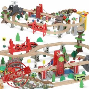 AIYAPLAY Wooden Train Set