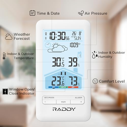 indoor outdoor Temperature & Humidity Monitor with Atomic Clock