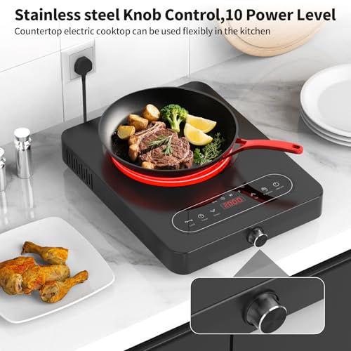 Portable Electric Cooktop for All Cookware