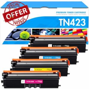 TN423 MFC-L8690CDW Toner Compatible for Brother TN-423 TN-421 TN 423 TN423BK HL-L8260CDW DCP-L8410CDW HL-L8360CDW MFC-L8900CDW 8690CDW 8260CDW 8900CDW Black Cyan Yellow Magenta 4-Pack