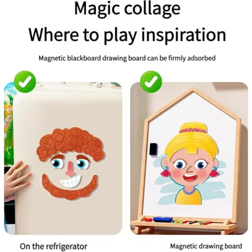 Magnetic Faces Travel Game Double Side Preschool Toy For Kids (1SET)