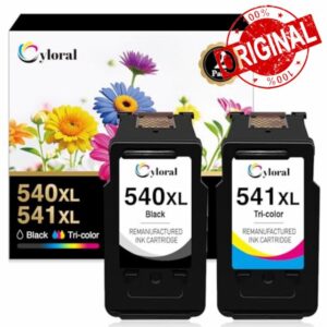 540XL 541XL Ink Cartridges Compatible with Canon 540 541 XL (Black & Tri-Colour) work with Pixma MG2100 MG2140 MX374 MX375 MX390 MX394 MX395 MX430 MX432 MX434 MX435 MX455 TS5150 TS5151 Printe