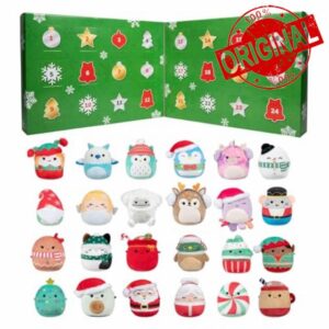Christmas Plush Advent Calendar 2025 – Countdown with 24 Adorable 2.5" Mini Stuffed Animals
