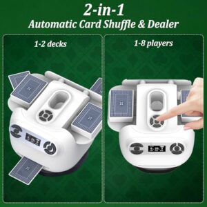 Card Shuffler Dealer Machine with 4 Wireless Remotes