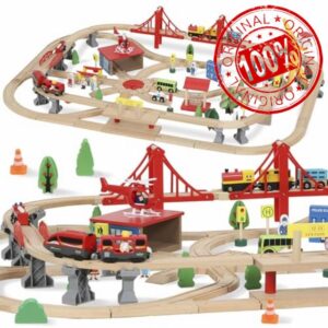 AIYAPLAY Wooden Train Set