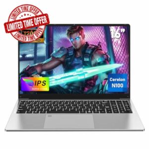 16 Inch Cheap Gaming Laptop 2025 Processor N100